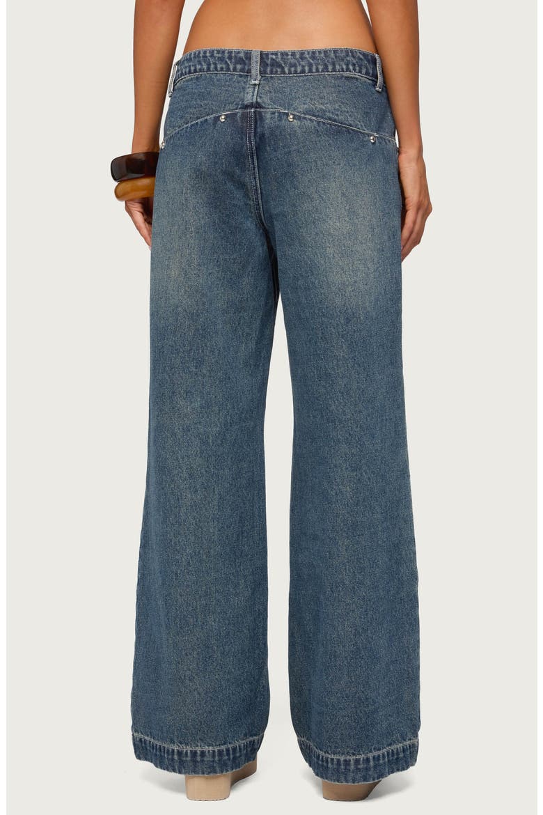 Wyn Studded Low Rise Baggy Wide Leg Jeans, Alternate, color, BLUE-VINTAGE-WASHED
