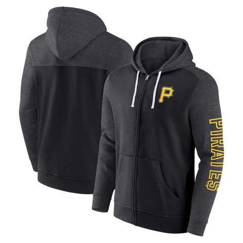 Men's Fanatics Branded Black Pittsburgh Pirates Offensive Line Up Lightweight Full-Zip Hoodie