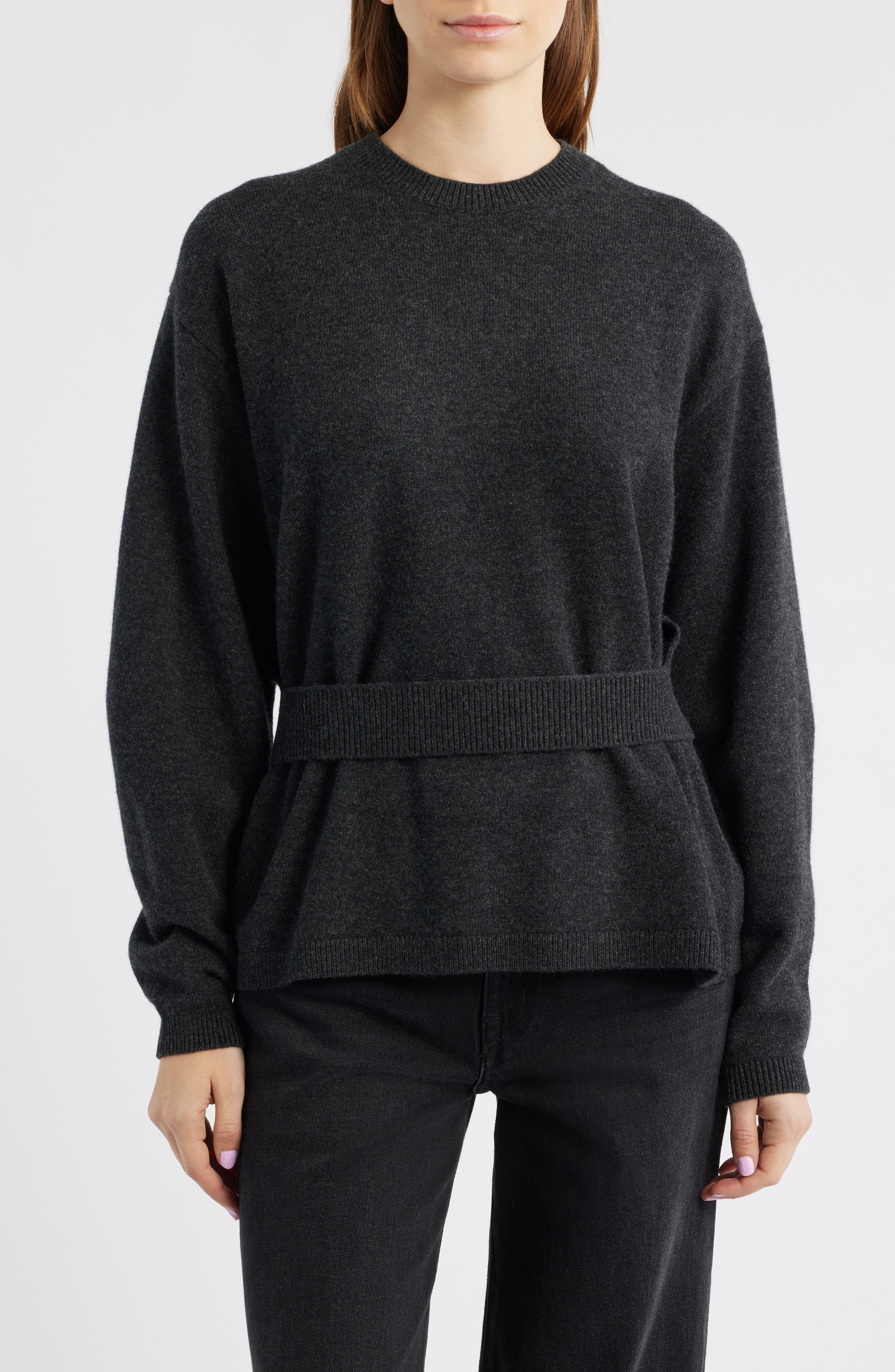 Alter Belt Detail Merino Wool Sweater