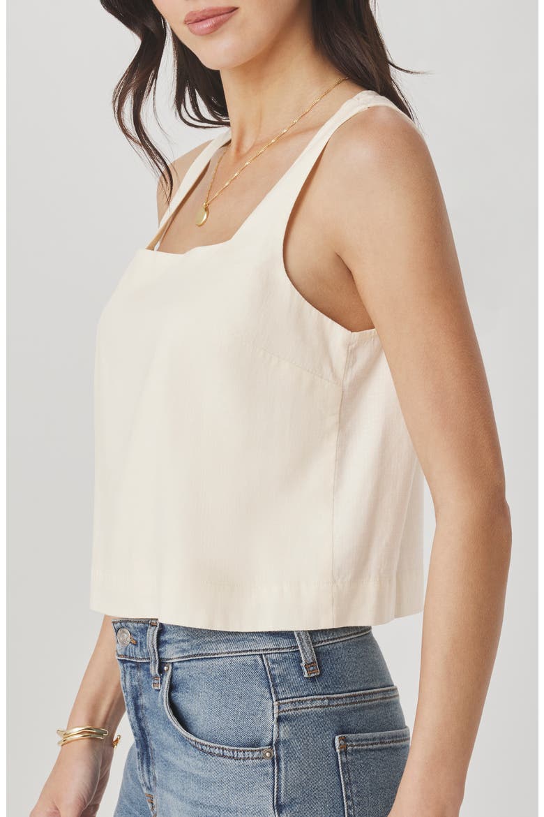 Valerie Square Neck Crop Tank, Alternate, color, SHELL WHITE