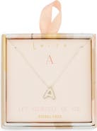 Leith Cubic Zirconia Initial Pendant Necklace