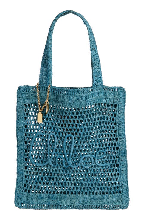 Chloé Summer Banana Crochet Raffia Tote Bag | Nordstrom