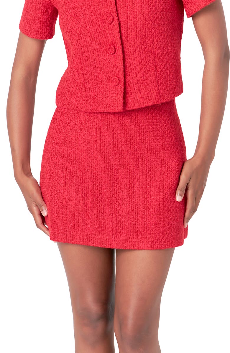 Endless Rose Tweed Miniskirt, Alternate, color, 