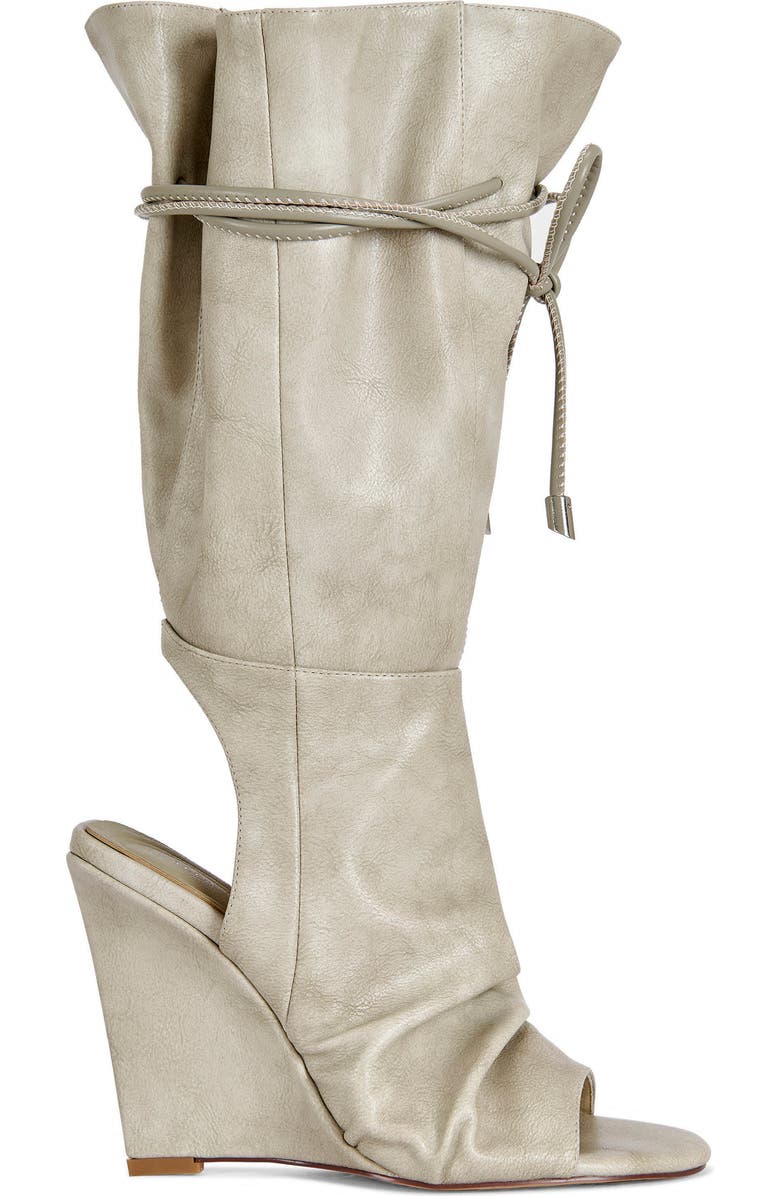 AZALEA WANG Vailen Open Toe Wedge Bootie, Alternate, color,