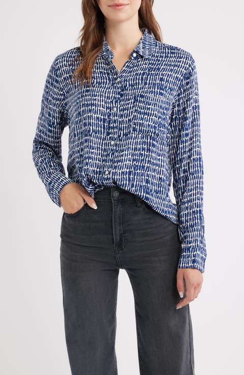 Josephine Print Button-Up Shirt