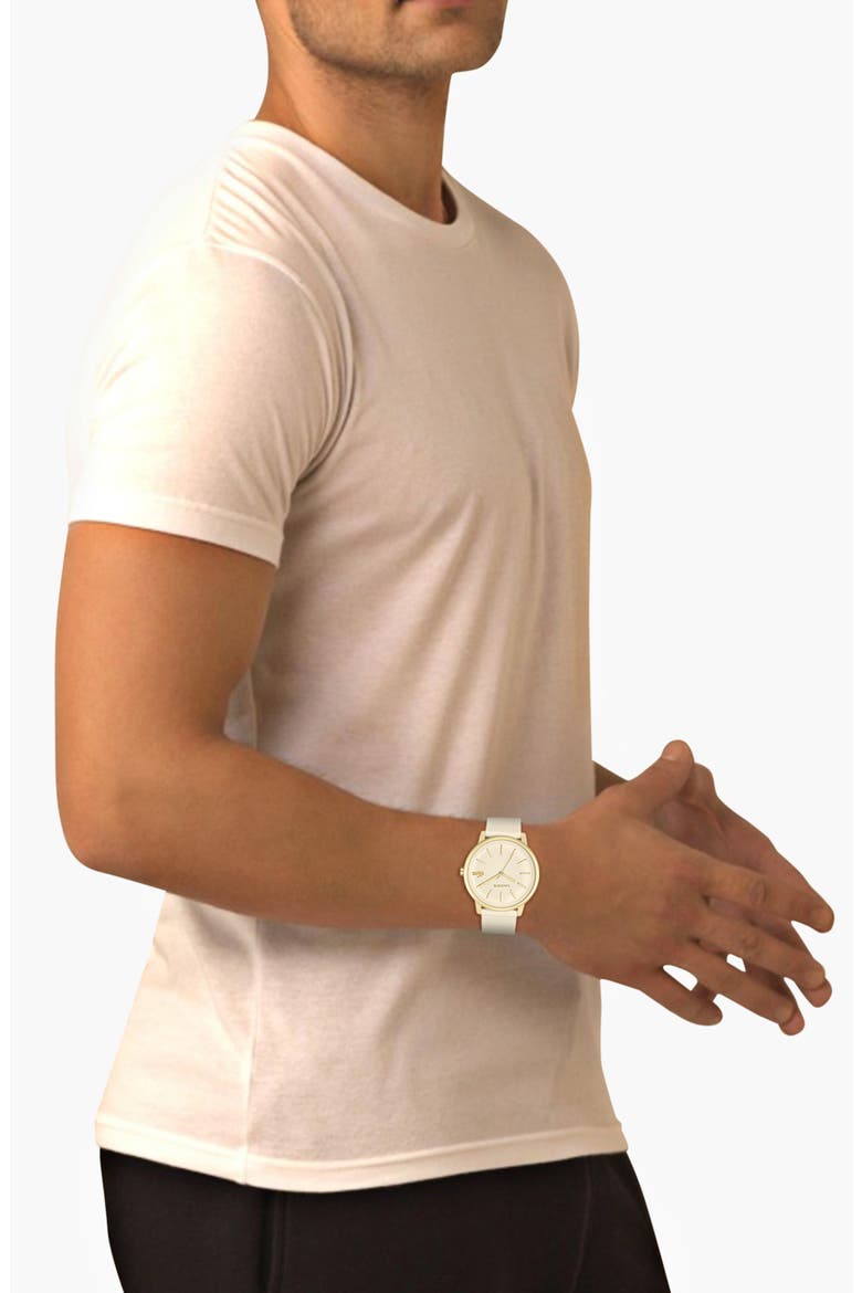 12.12 Move Silicone Strap Watch, 42mm, Alternate, color, IVORY