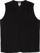 Anne Klein Pleat Shoulder Sleeveless Top