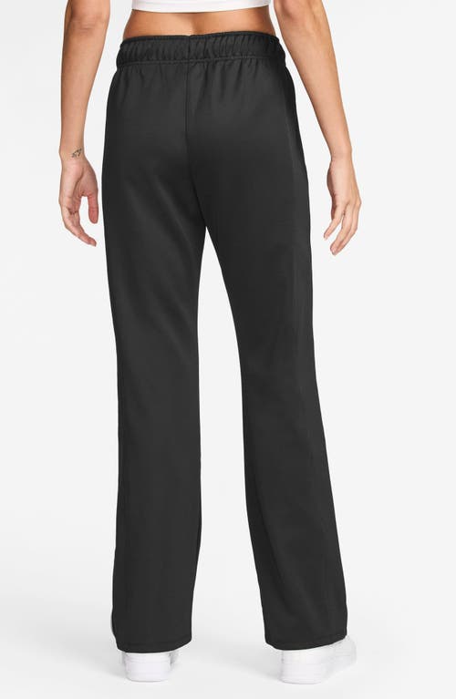 Nike Women's Sportswear Windrunner Mid-rise Slim Knit Pants In Black/white