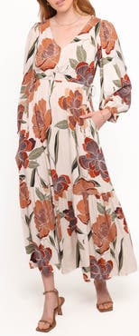 Petal & Pup Cerwin Floral Print Long Sleeve Maxi Dress