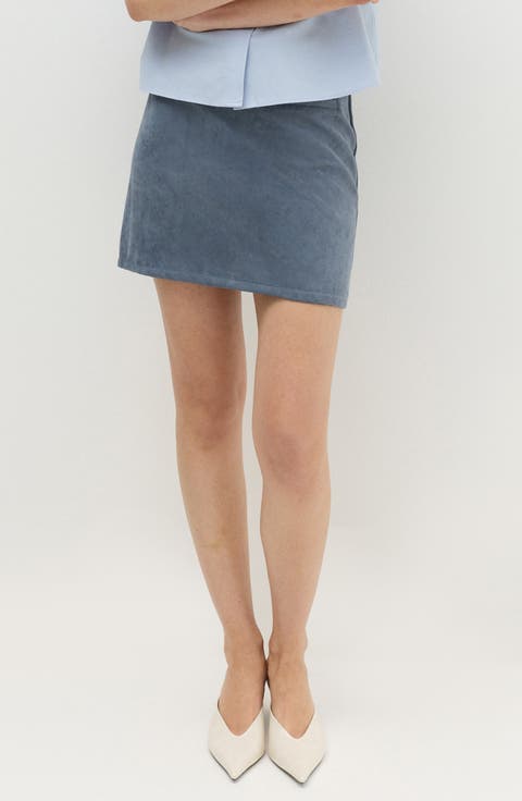 Faux Suede Miniskirt