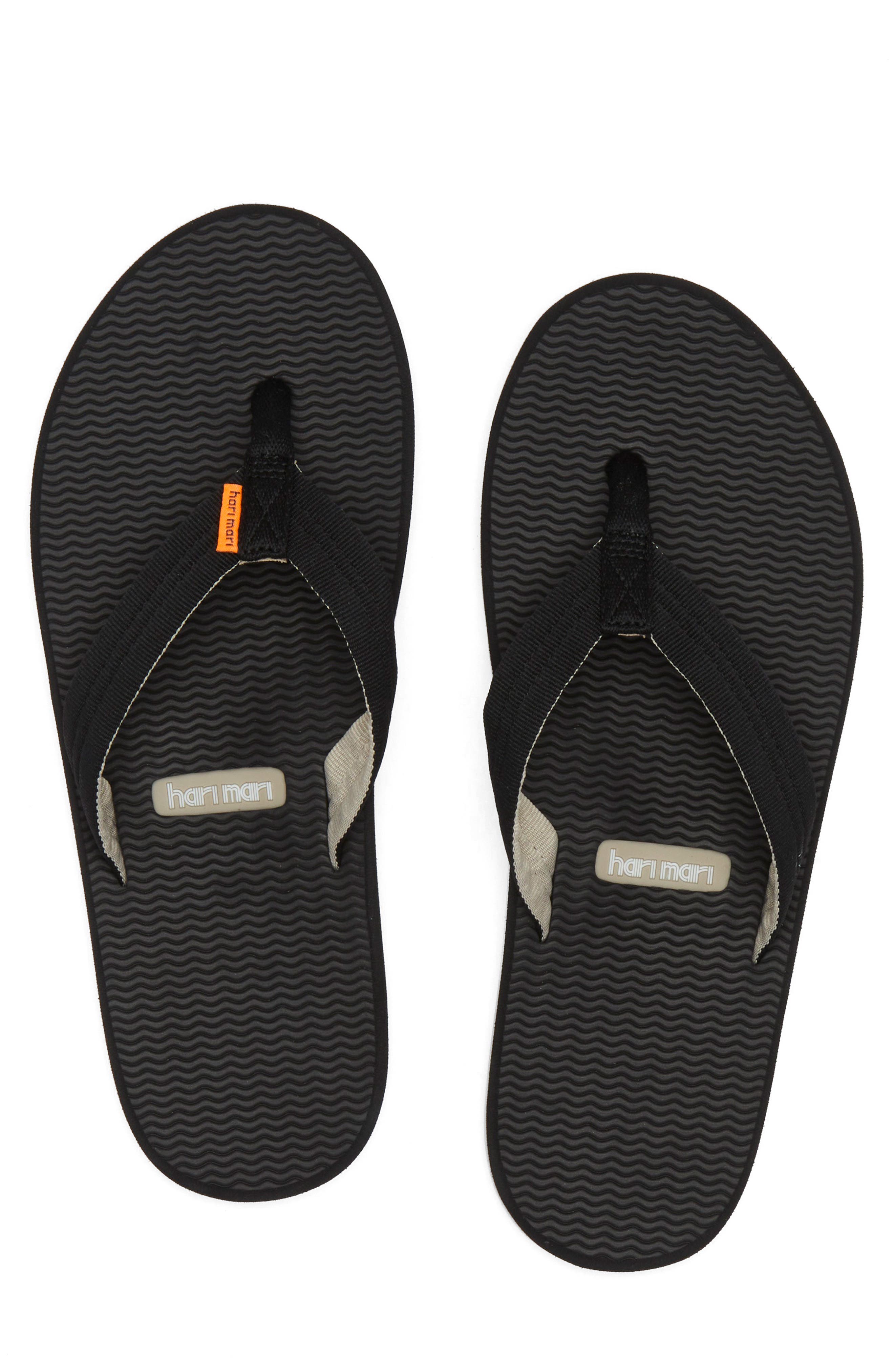 hari mari Dunes Waterproof Flip Flop, Alternate, color, Black