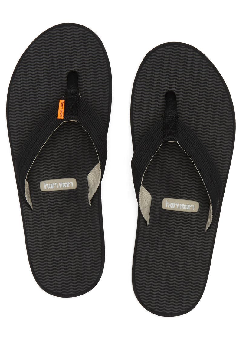 hari mari Dunes Waterproof Flip Flop, Alternate, color, Black
