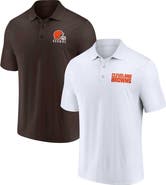 FANATICS Men's Fanatics Branded White/Brown Cleveland Browns Lockup Two-Pack Polo Set