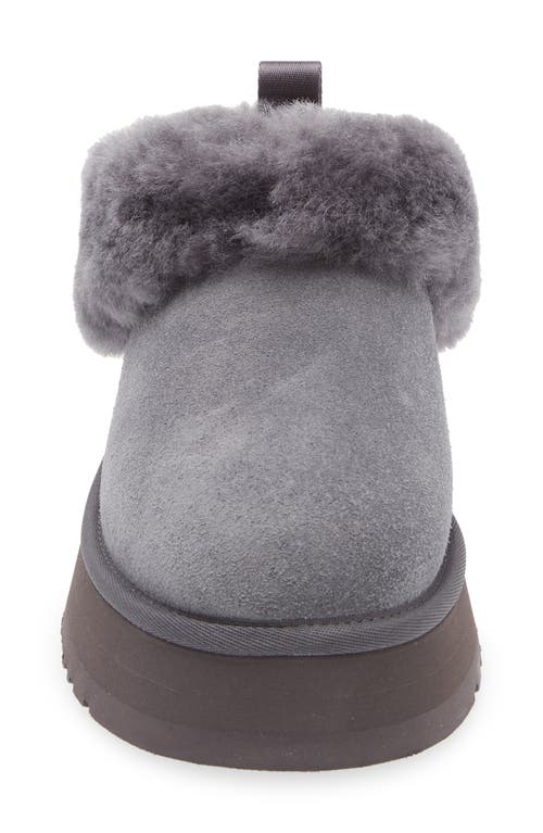 Ugg(r) Tazzelle Genuine Shearling Collar Slipper In Black
