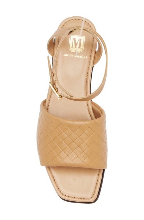 Bruno Magli Rita Woven Sandal In Brown
