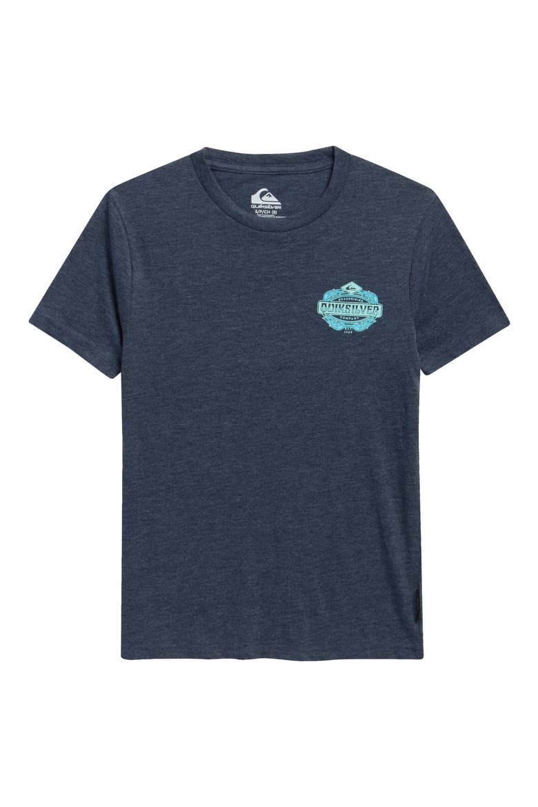 Kids' Flames Crewneck T-Shirt, Main, color, TOTAL ECLIPSE HEATHER