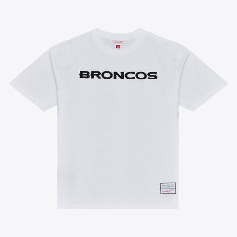 Men's Mitchell & Ness White Denver Broncos Monochrome T-Shirt