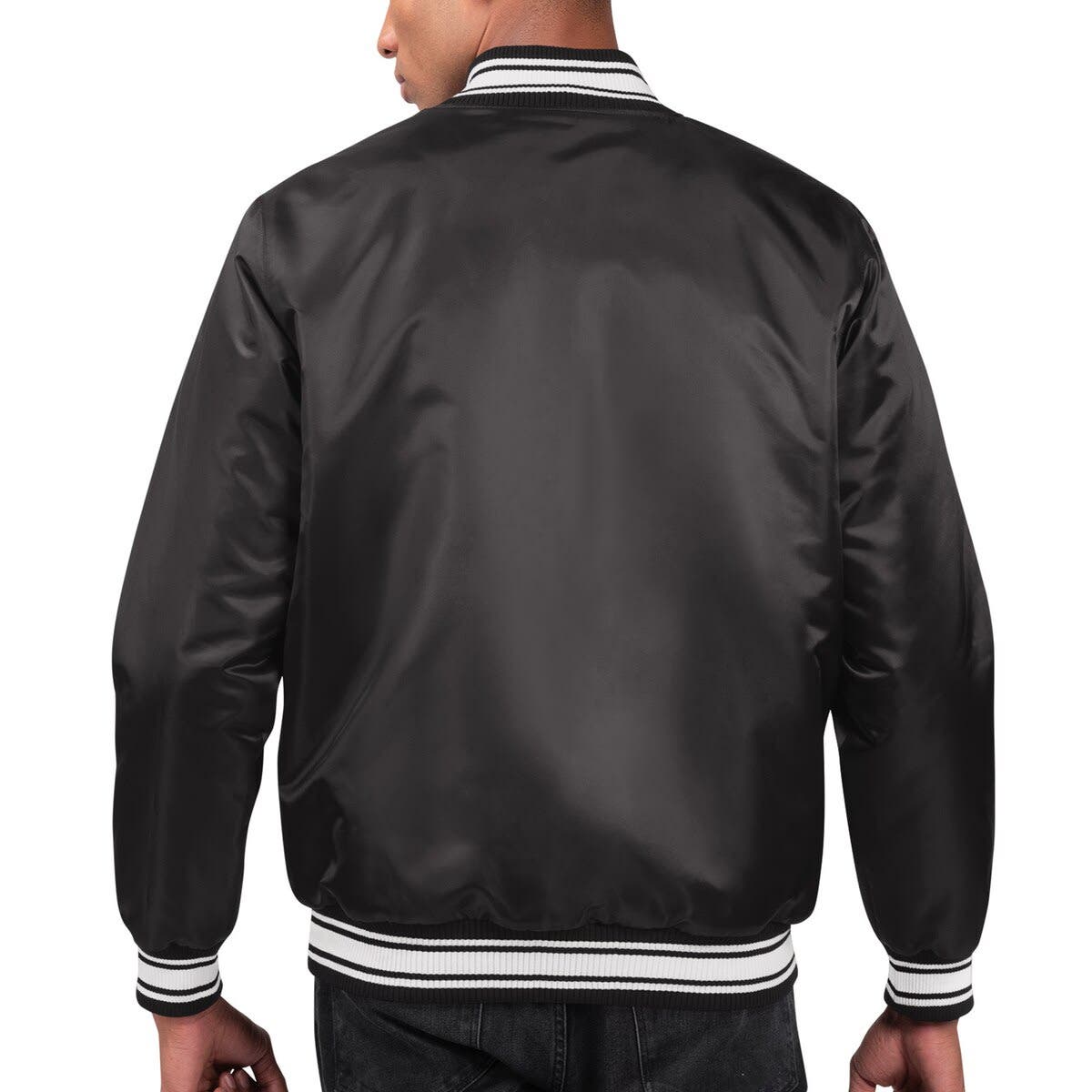 Men's Starter Black Washington Commanders Locker Room Satin Varsity Full-Snap Jacket - image 2
