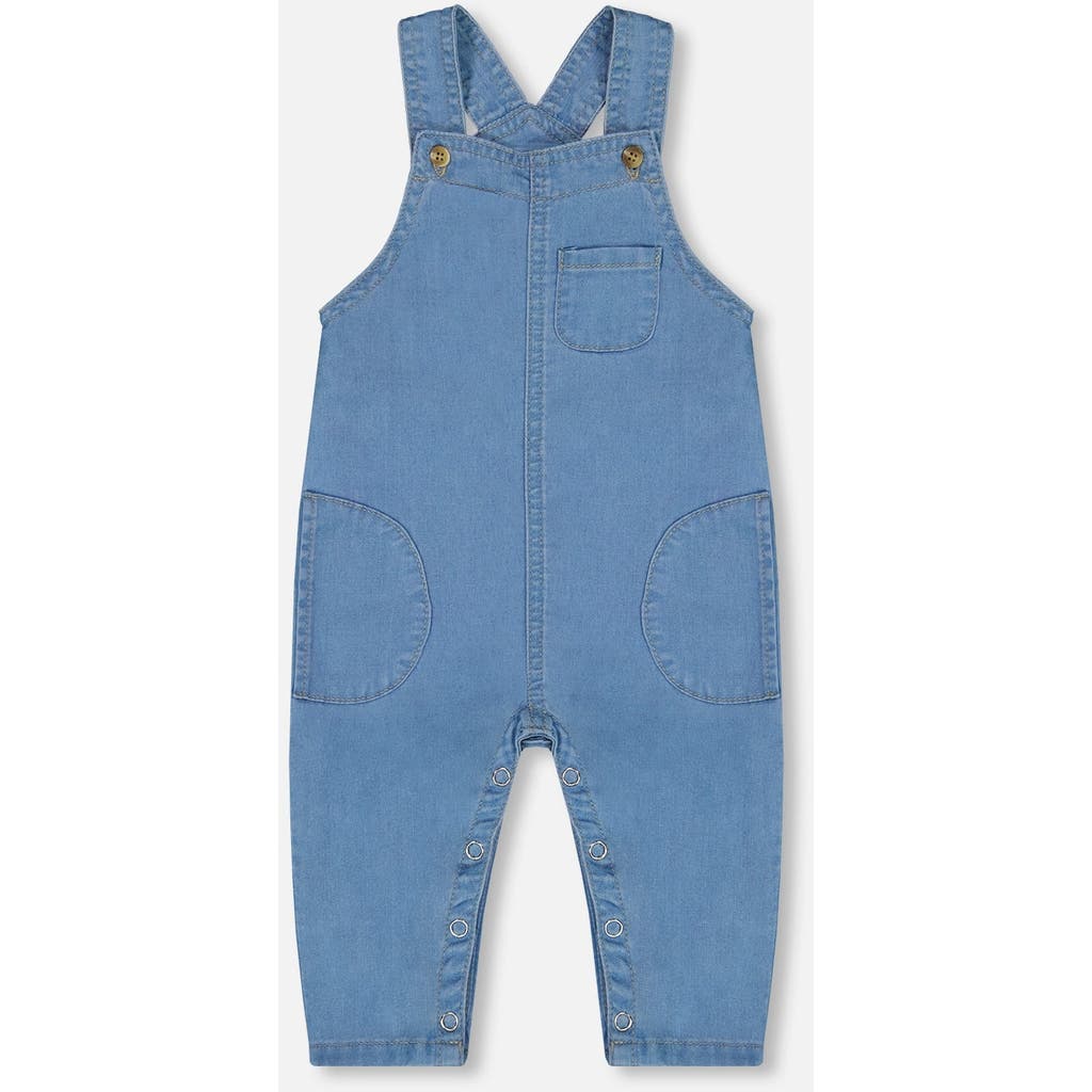 Deux Par Deux Baby Boy's Light Soft Denim Overalls Jeans Blue In Jeans Blue