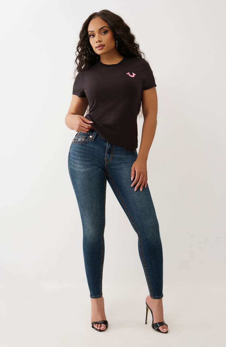 True Religion Jennie Big T Mid Rise Skinny Jeans, Alternate, color, Medium Amber Nights Wash