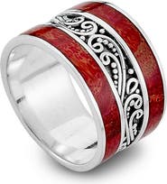 SAMUEL B. Coral Baile Scrollwork Band Ring