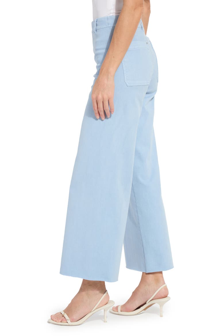 'Lyssentials Erin High Waist Ankle Wide Leg Denim Jeans, Alternate, color, ANTIQUE WASH CHALK BLUE