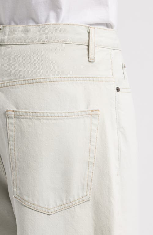 Frame Baggy Straight Leg Jeans In Bleach Out