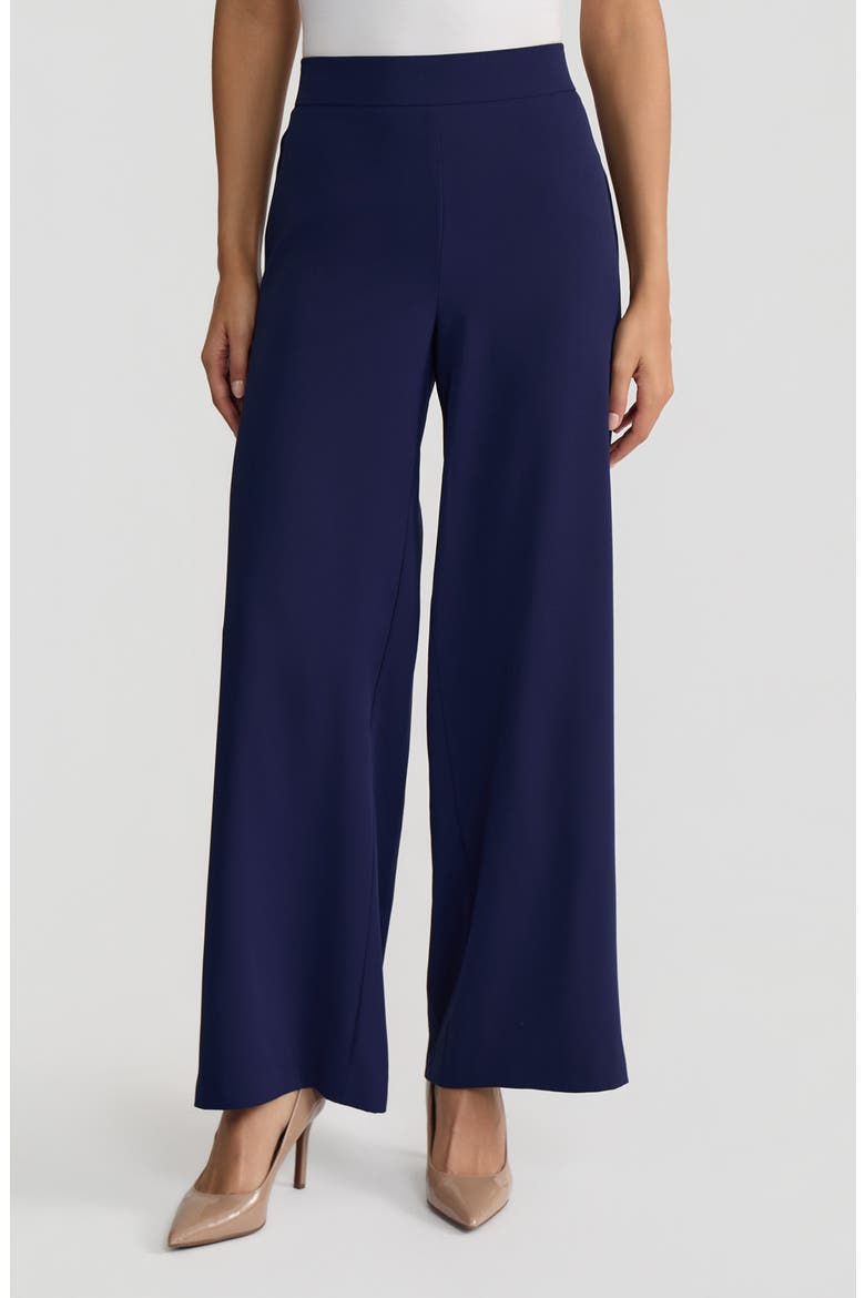Pull-On Wide Leg Pants, Main, color, KASPER NAVY