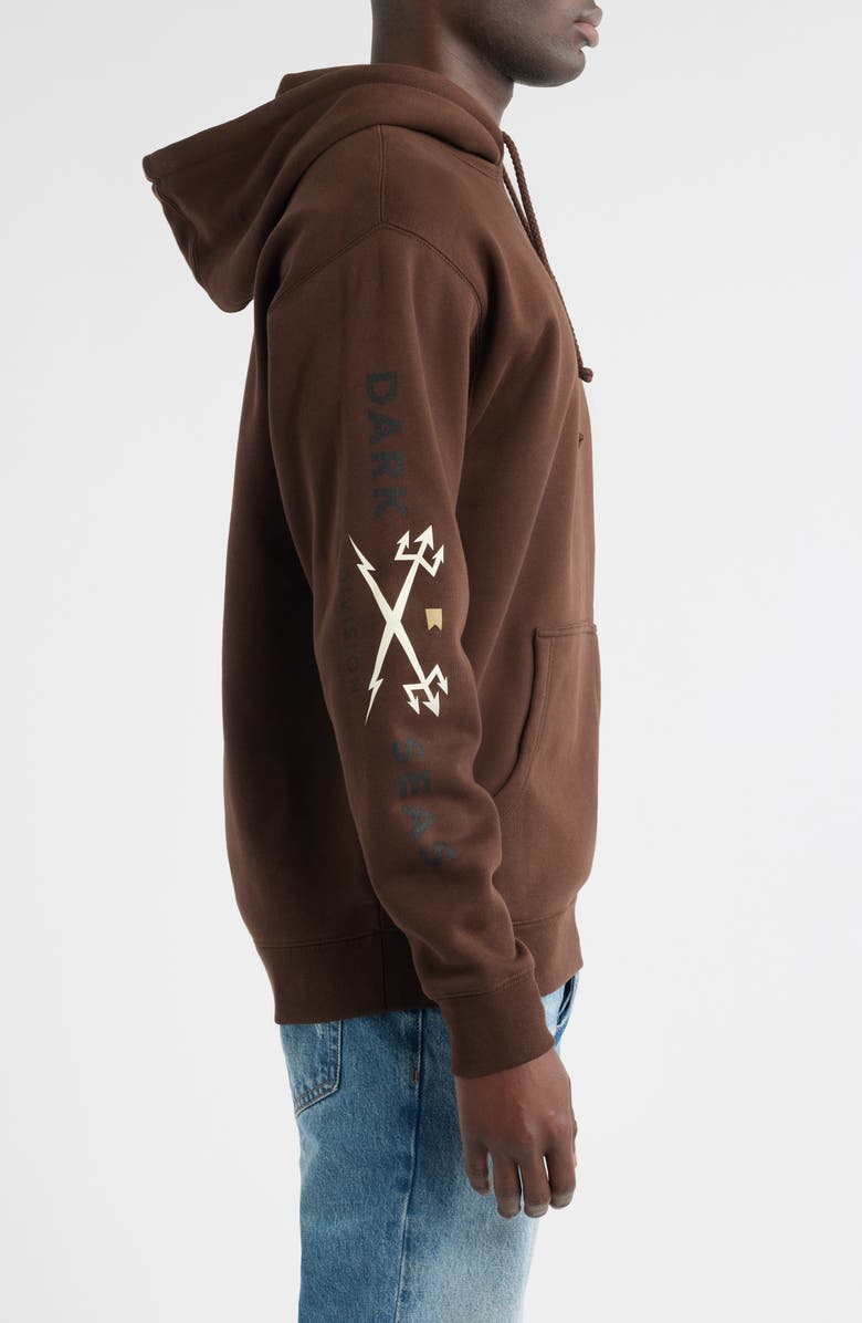 DARK SEAS Headmaster III Fleece Pullover Hoodie, Alternate, color, Brown