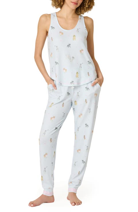 Bark Park Peached Jersey Pajamas