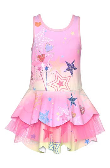 Shop Sara Sara Kids' Scalloped Tutu Dress In Pink