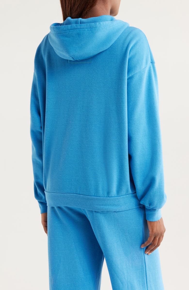 Aviator Nation 5-Stripe Zip Hoodie, Alternate, color, Cobalt/ Neon