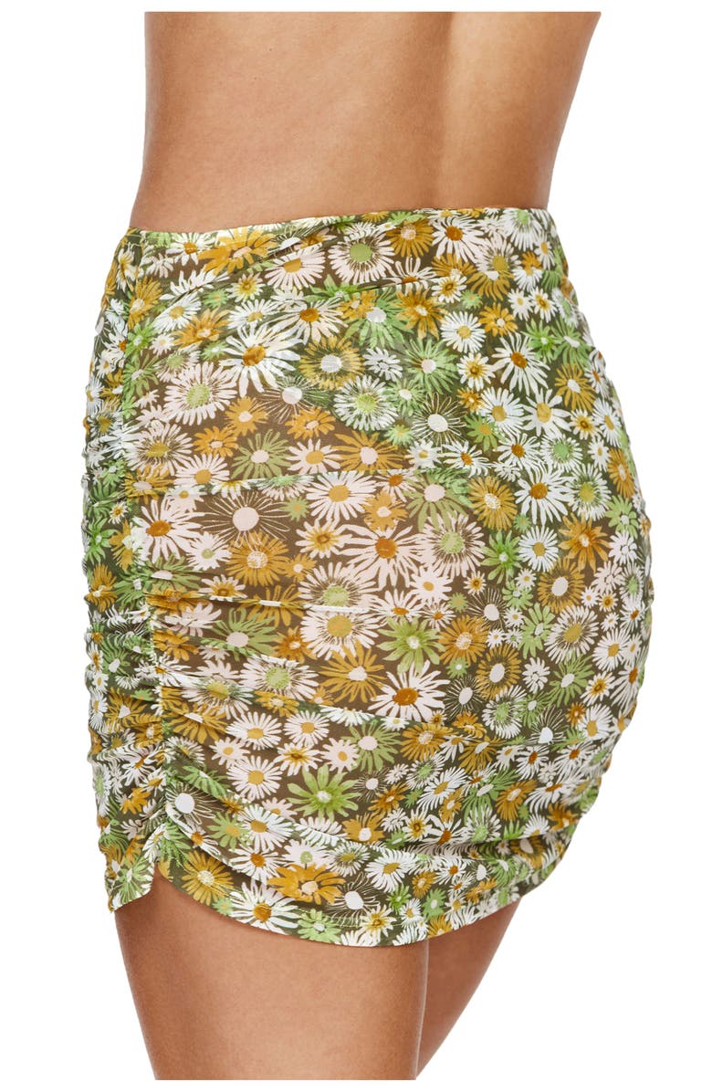 Flirtt Gottex Gardenia Mesh Skirt Cover-Up, Alternate, color, Green