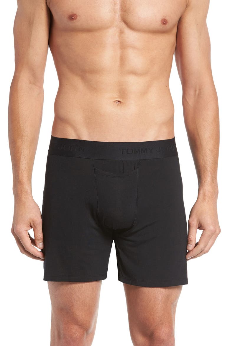 'Second Skin' Boxers, Main, color, BLACK