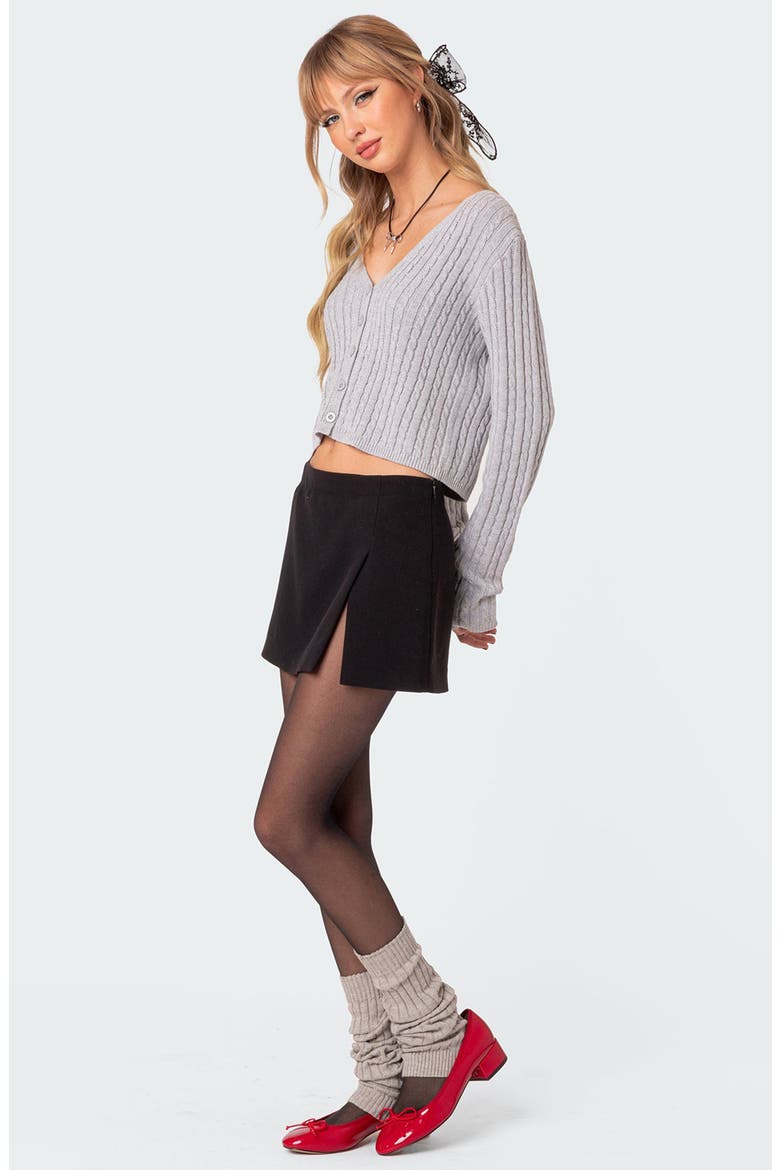 Elliot Cable Stitch Cardigan, Alternate, color, GRAY