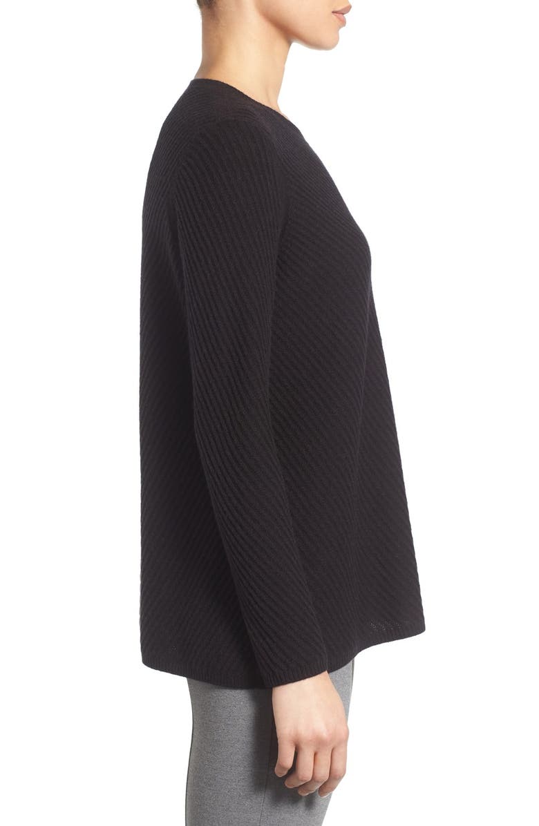 Nordstrom Collection Chevron Cashmere Sweater, Alternate, color, 