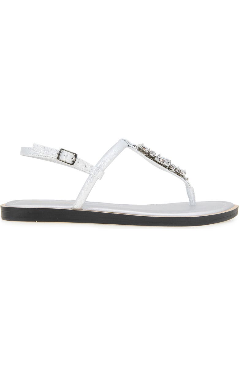Reaction Kenneth Cole Sera T-Strap Sandal, Alternate, color, Silver Metallic
