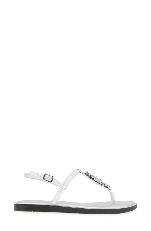 Reaction Kenneth Cole Sera T-strap Sandal In Silver Metallic