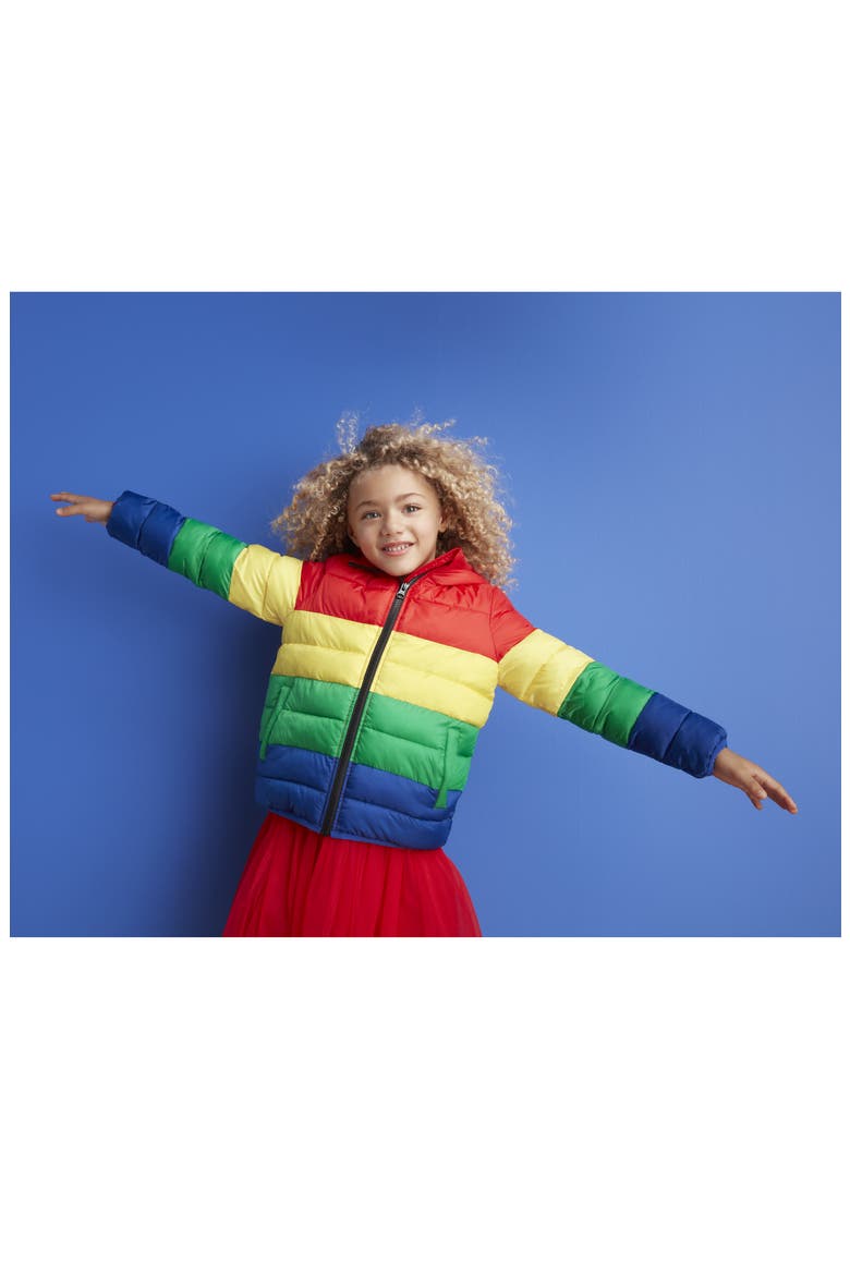Kids' Hooded Puffer Jacket, Alternate, color, GREEN BRIGHT