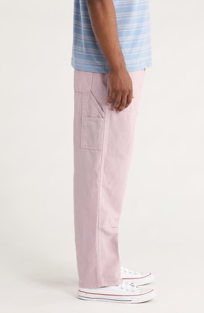 Carhartt Work In Progress Walter Double Knee Cotton & Linen Canvas Pants, Alternate, color, Pink Fog (Garment Dyed)