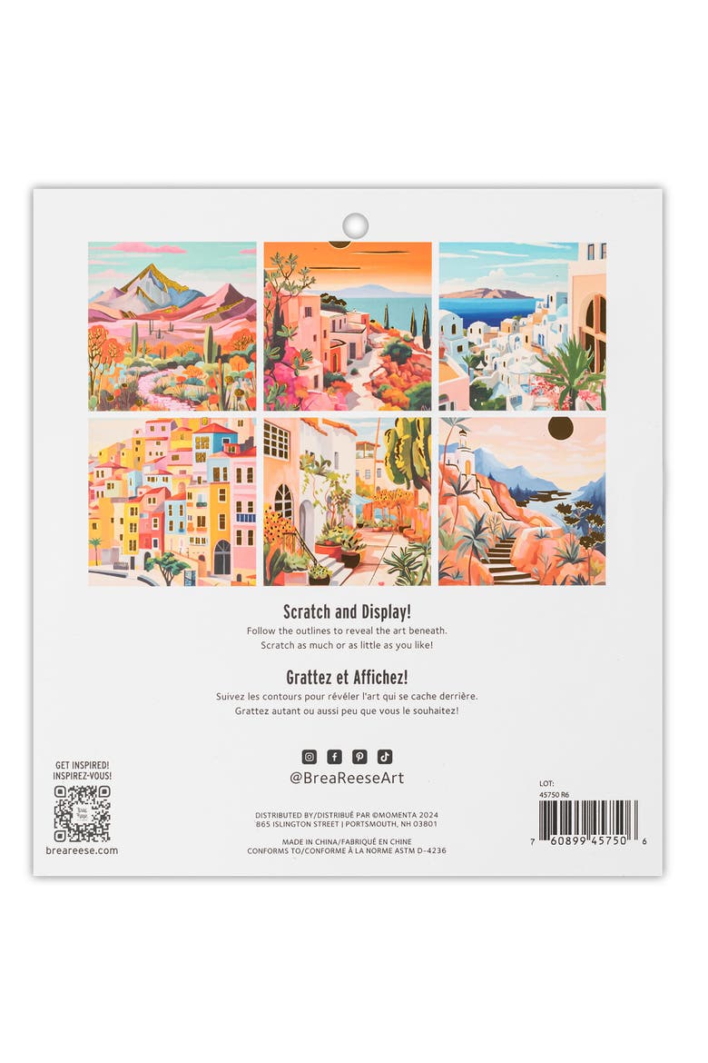Scratch Art Paper Pad, Landscape Destinations, Alternate, color, Multicolored