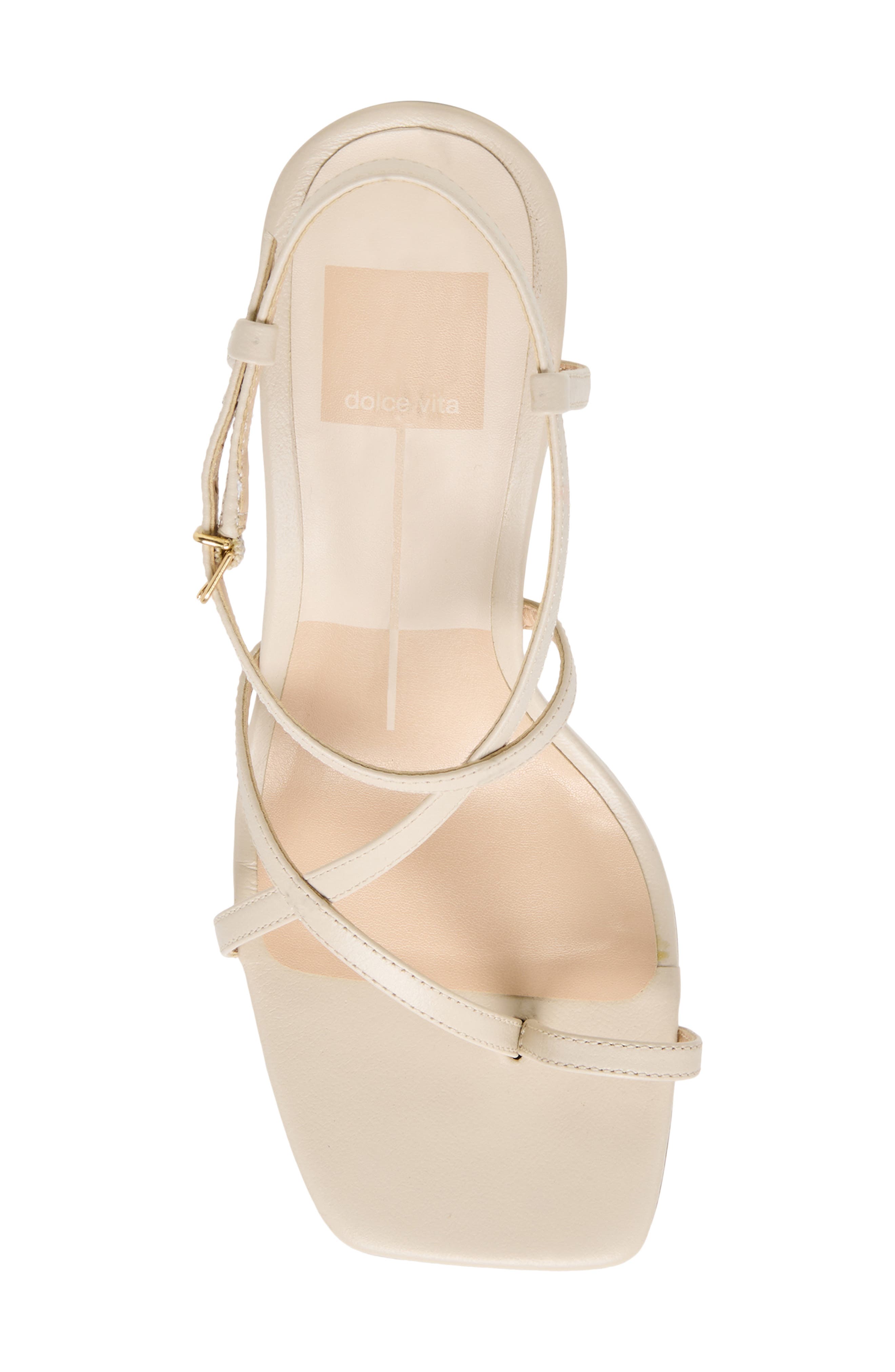 Aylee Slingback Wedge Sandal, Alternate, color, CREAM LEATHER