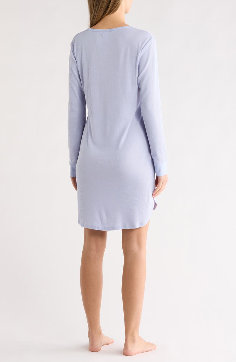 Calvin Klein Henley Sleep Dress, Alternate, color, Casual Blue