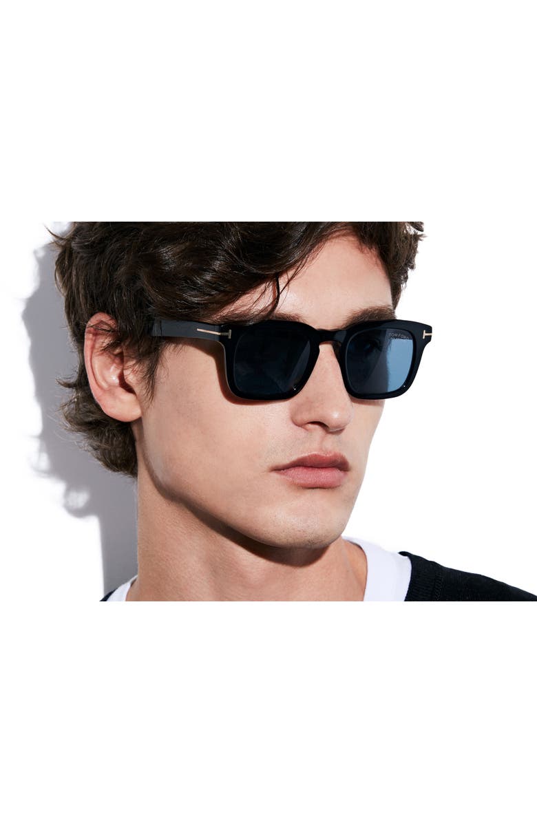 TOM FORD Dax 50mm Polarized Square Sunglasses, Alternate, color, 