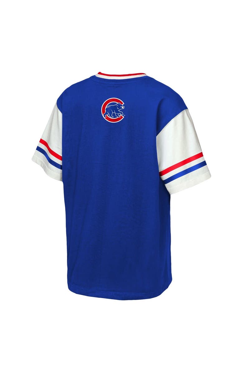 Outerstuff Youth Outerstuff  Royal Chicago Cubs Big League Base Runner Ringer T-Shirt, Alternate, color, Royal