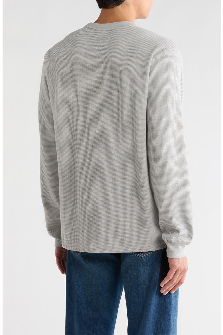Well Worn Cotton Blend Thermal Sweatshirt, Alternate, color, HEATHER GREY