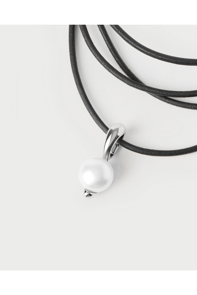 La Perla Essential Pendant Necklace, Alternate, color, Onyx