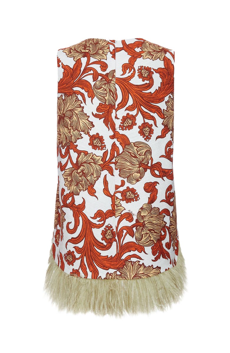 La DoubleJ La Scala Top With Feathers Reef White, Alternate, color,