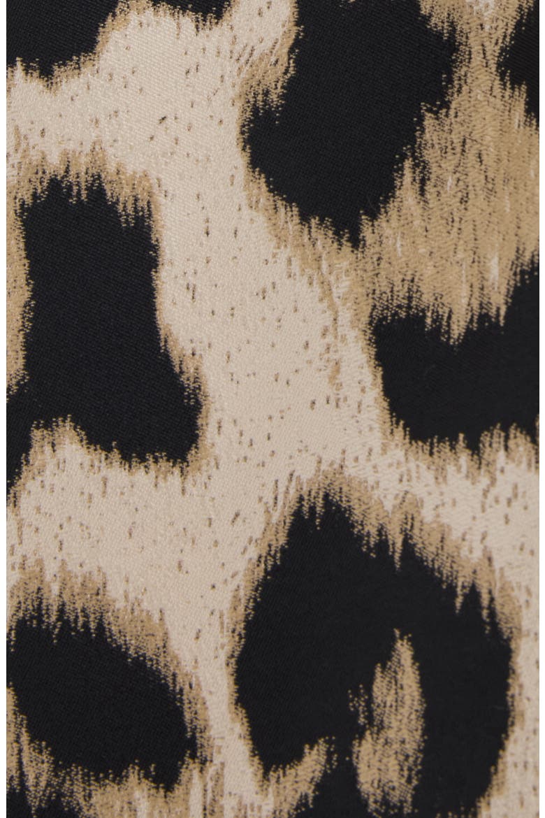 Sliced Leopard Jacquard Volume Dress, Alternate, color, BEIGE