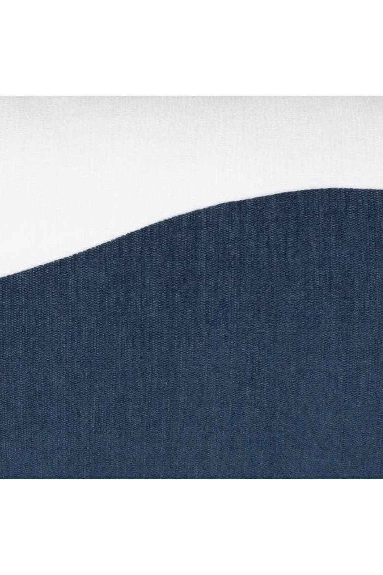 Contour Plush Chenille Indoor & Outdoor Woven Accent Pillow & Insert, Alternate, color, Indigo